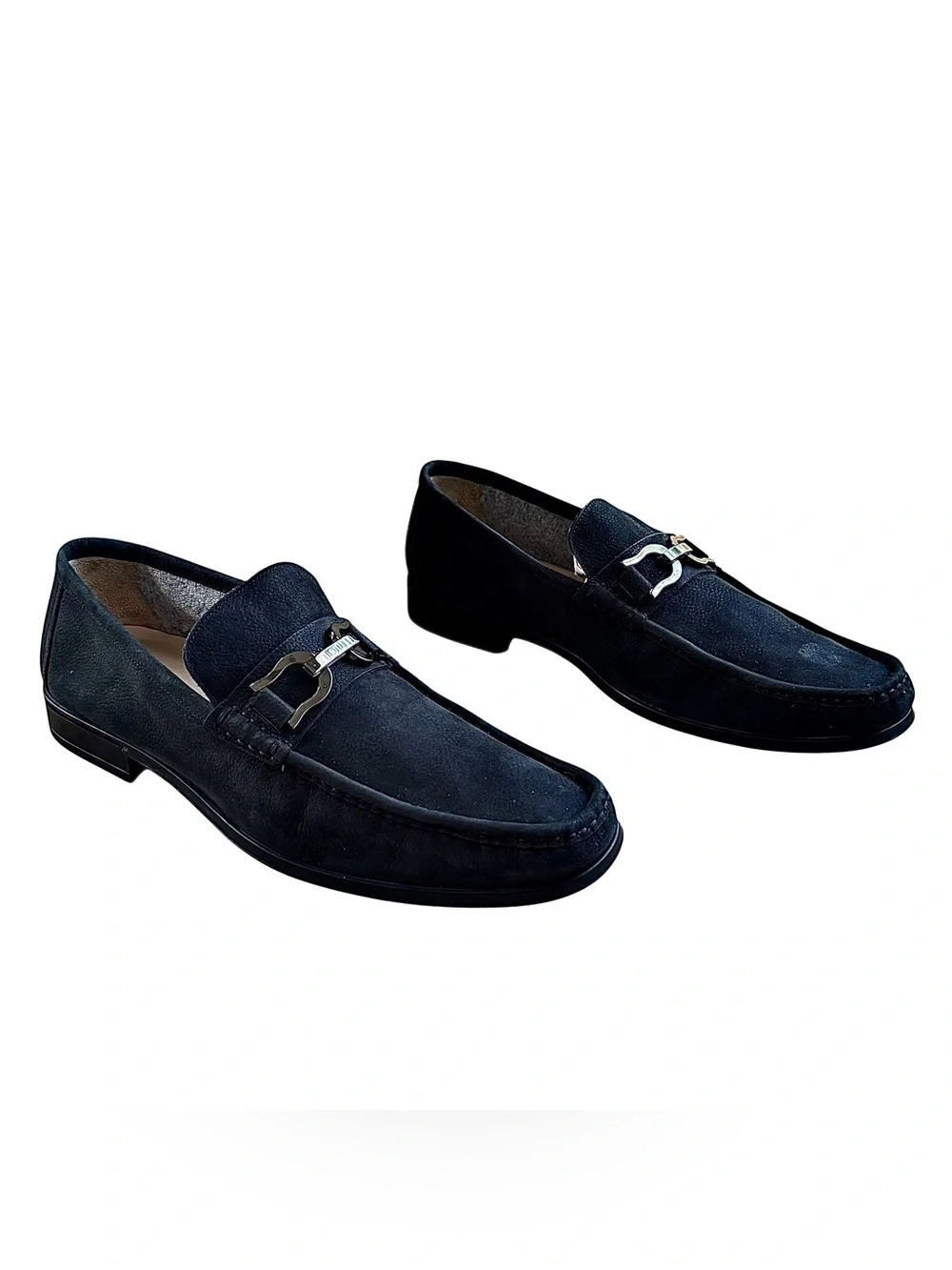 BRUNO MAGLI “Mikko” Navy Italian Nubuck Bit Loafers